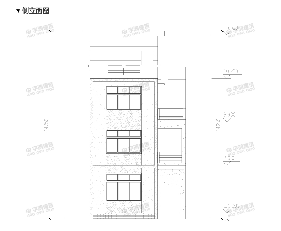 110平三層現(xiàn)代風農(nóng)村房屋設計全套圖紙