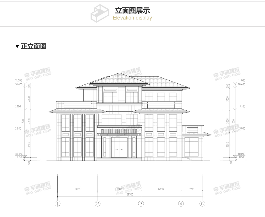 新亞洲風(fēng)格三層農(nóng)村自建別墅設(shè)計(jì)圖紙