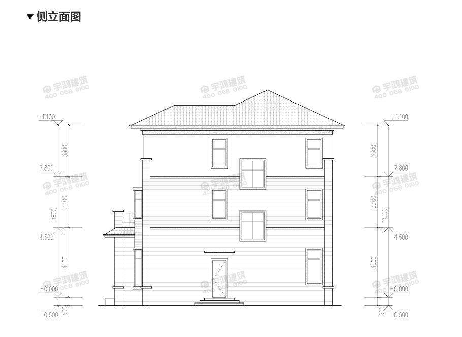 110平新中式農(nóng)村別墅設計圖，三層造價才20萬，心動不如行動