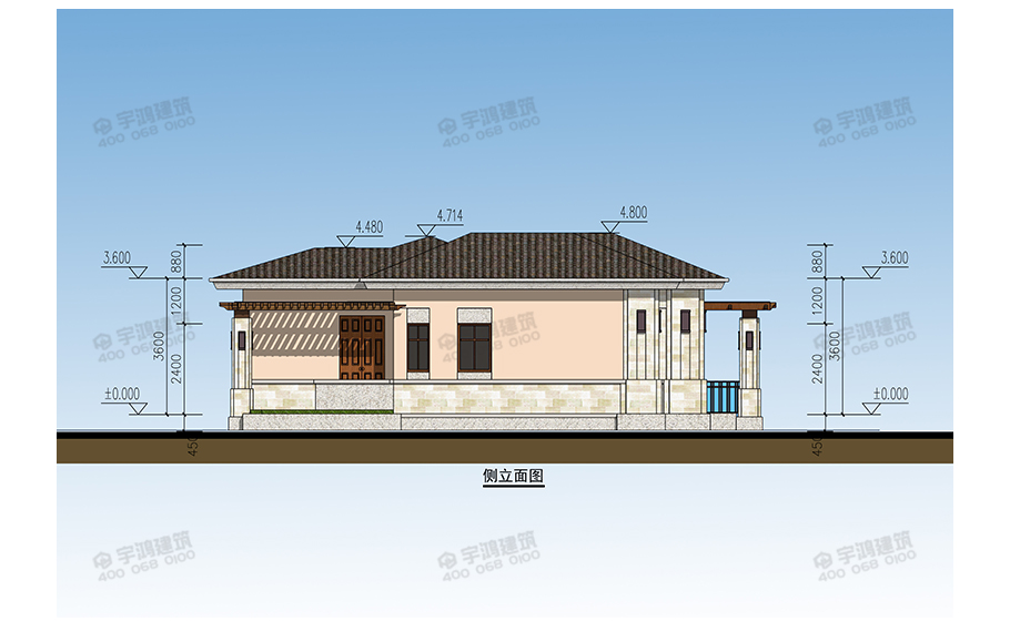鄉(xiāng)下建房一層別墅戶(hù)型圖及效果圖，時(shí)尚又實(shí)惠