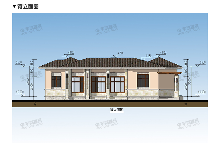 鄉(xiāng)下建房一層別墅戶(hù)型圖及效果圖，時(shí)尚又實(shí)惠