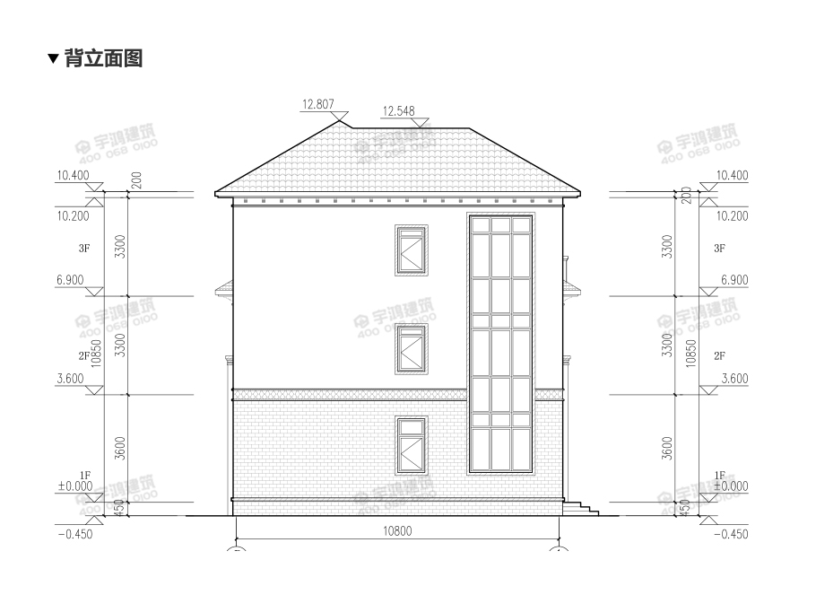 漂亮130平帶旋轉樓梯的農村別墅設計圖紙及效果圖片，三層帶挑空客廳