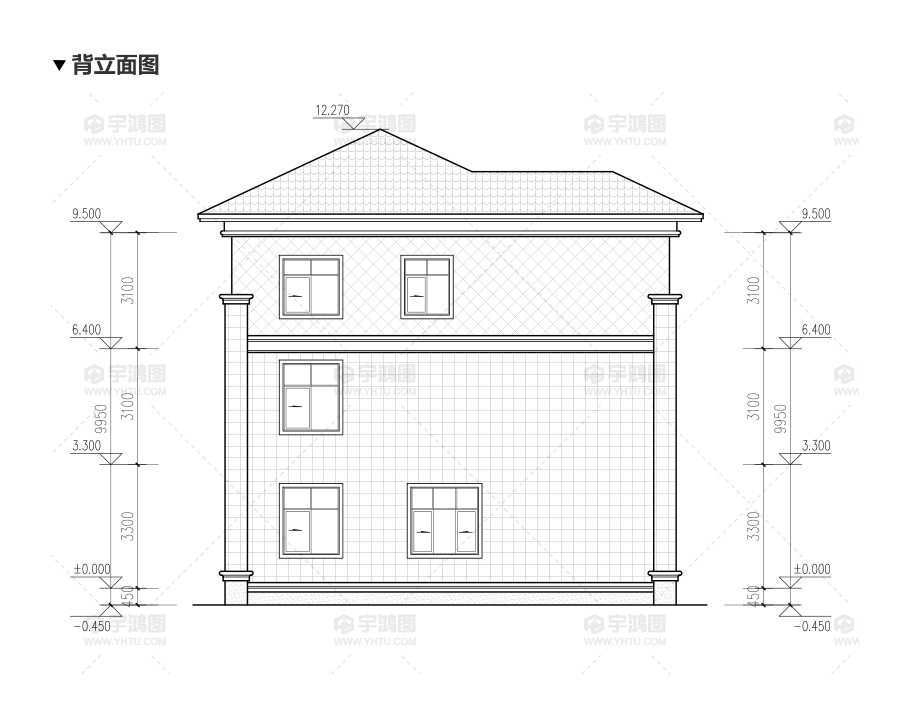 造價(jià)25萬(wàn)以內(nèi)三層農(nóng)村別墅設(shè)計(jì)圖，房子外觀高檔大氣