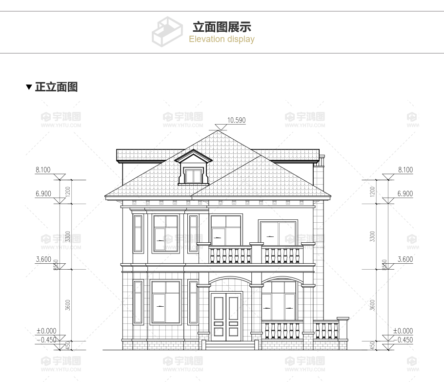90平帶地下室歐式農村別墅設計圖，造價20萬還帶閣樓